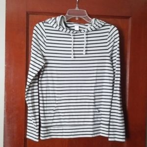 Black and white striped hoodie